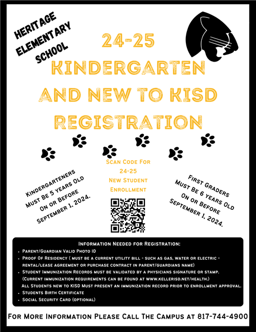Kindergarten/ New Student Registration